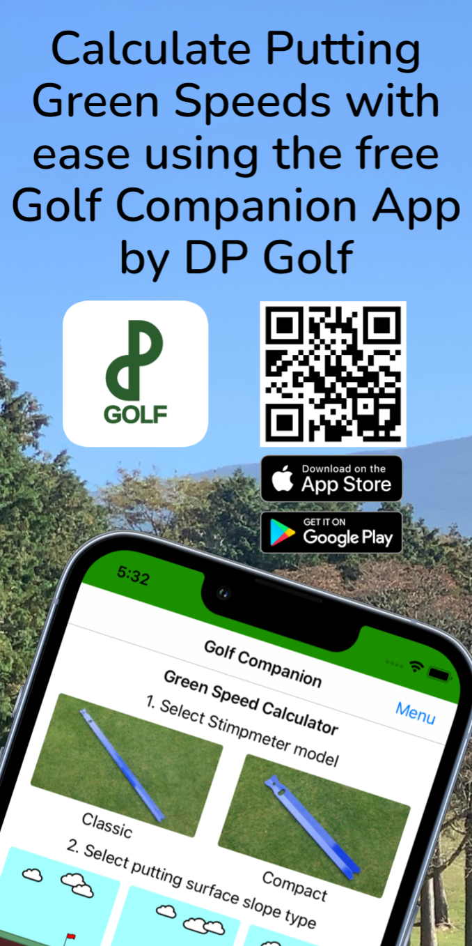 DP Golf Stimpmeter / Speedmeter - measure green speeds