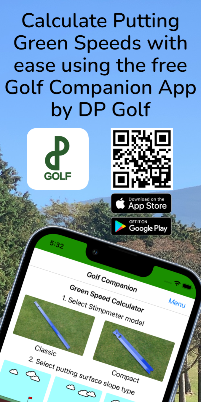 DP Golf Stimpmeter/Speedmeter - accurately measure putting green speeds